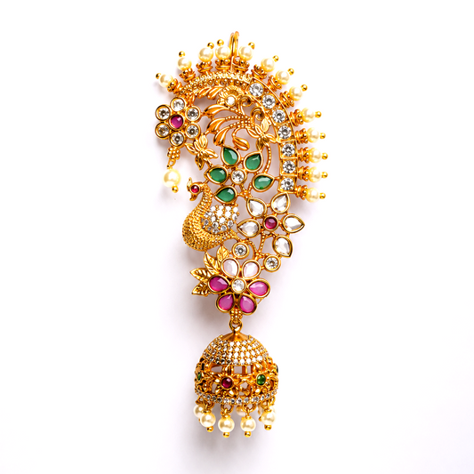 Temple Peacock Kemp Stone Ear Cuff