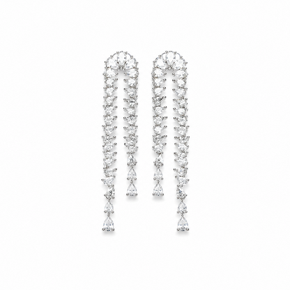 Celestial Cascade American Diamond Statement Earrings