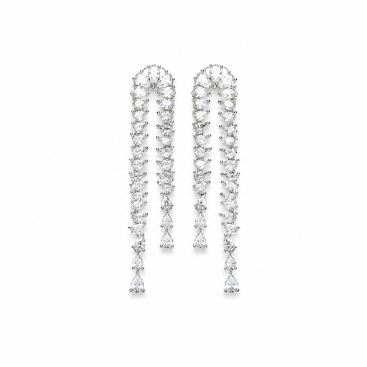 Celestial Cascade American Diamond Statement Earrings