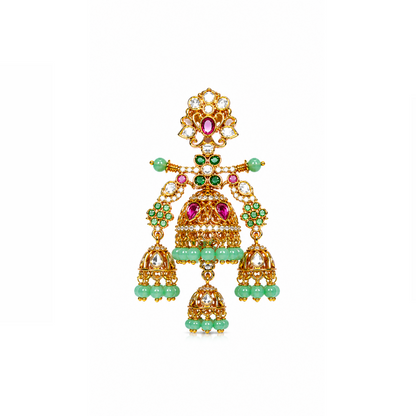 Maharani Kemp Stone Jhumka Earrings