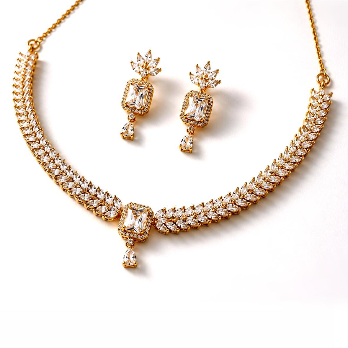 Aurora Royale American Diamond Necklace Set