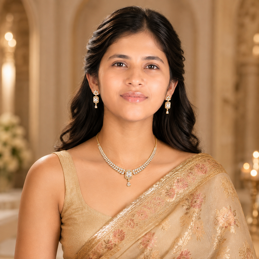 Aurora Royale American Diamond Necklace Set