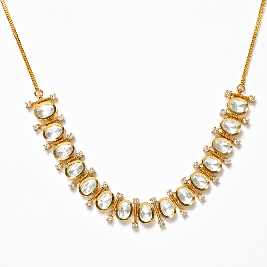 Celeste Moissanite Oval Statement Necklace Set